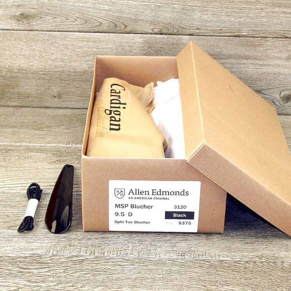 Allen Edmonds MSP Blucher 9.5 D Black * new Flannel Bags (add $15 Cedar Trees) main image 12